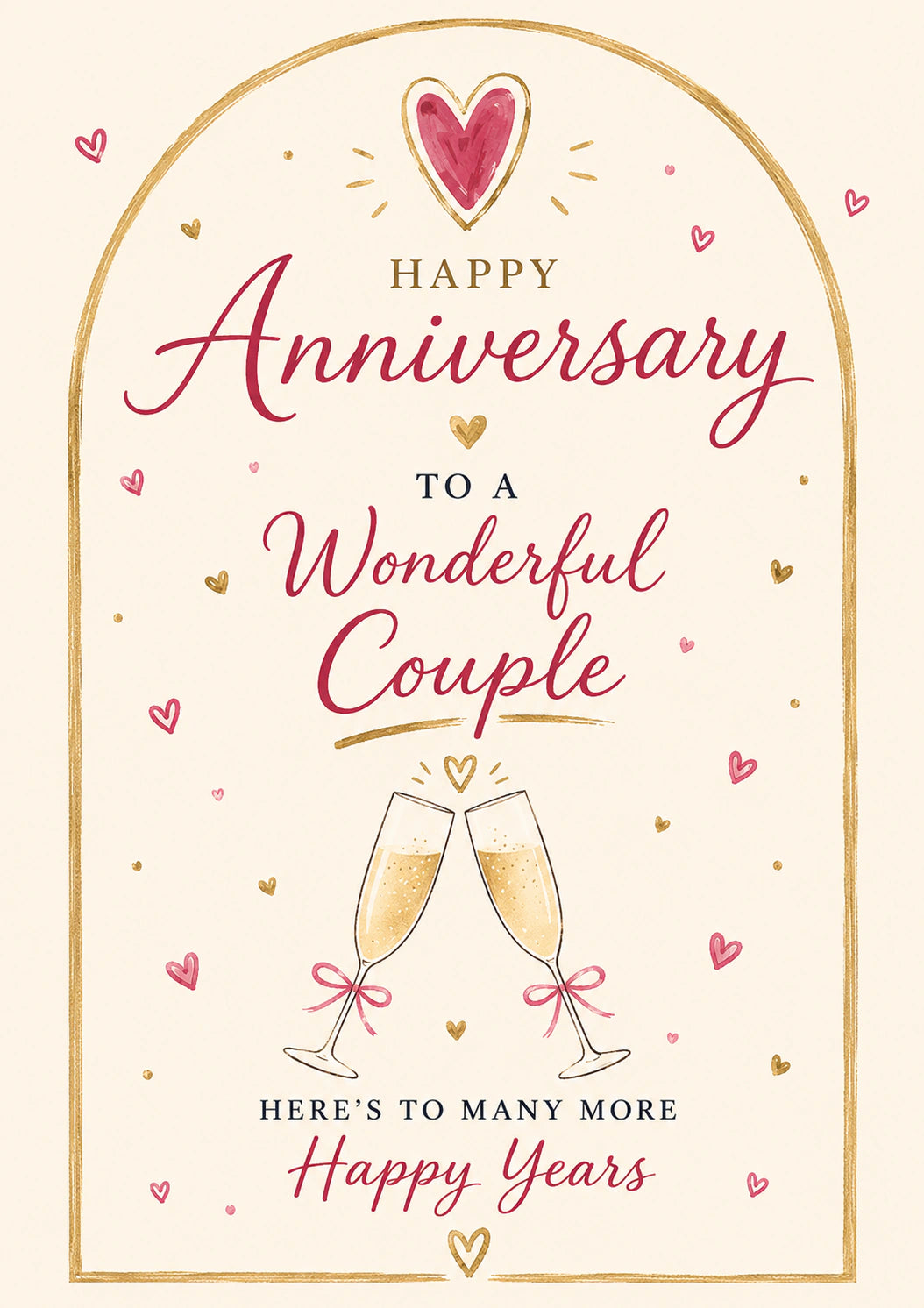 Champagne Toast Wonderful Couple Anniversary Card