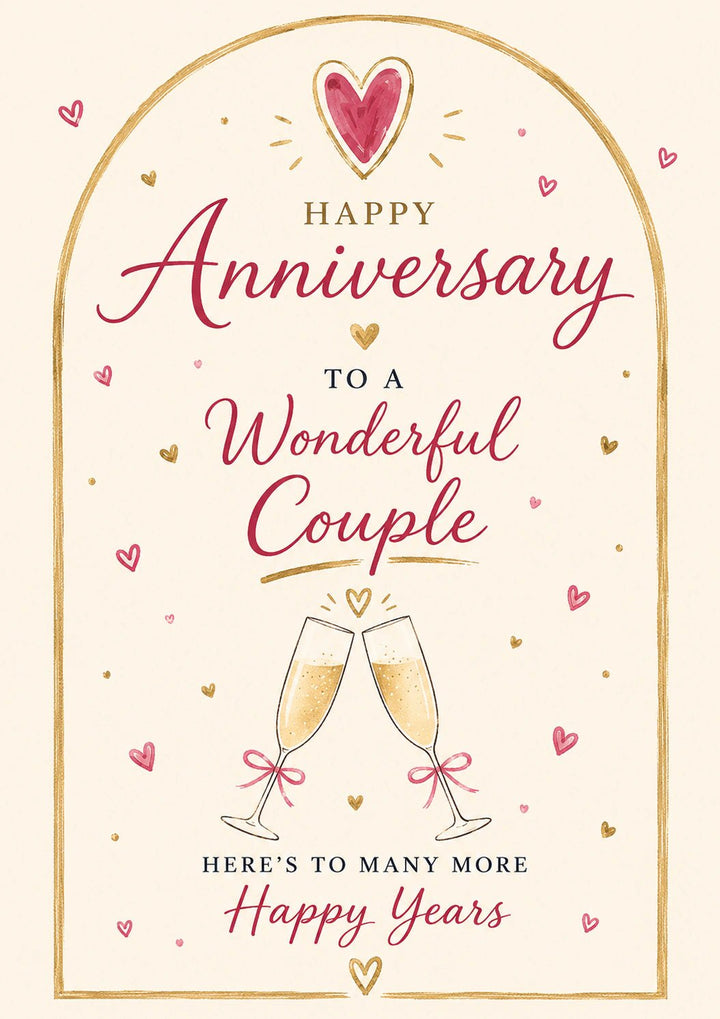Champagne Toast Wonderful Couple Anniversary Card