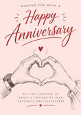 Load image into Gallery viewer, Heart Hands Sketch Happy Anniversary Card
