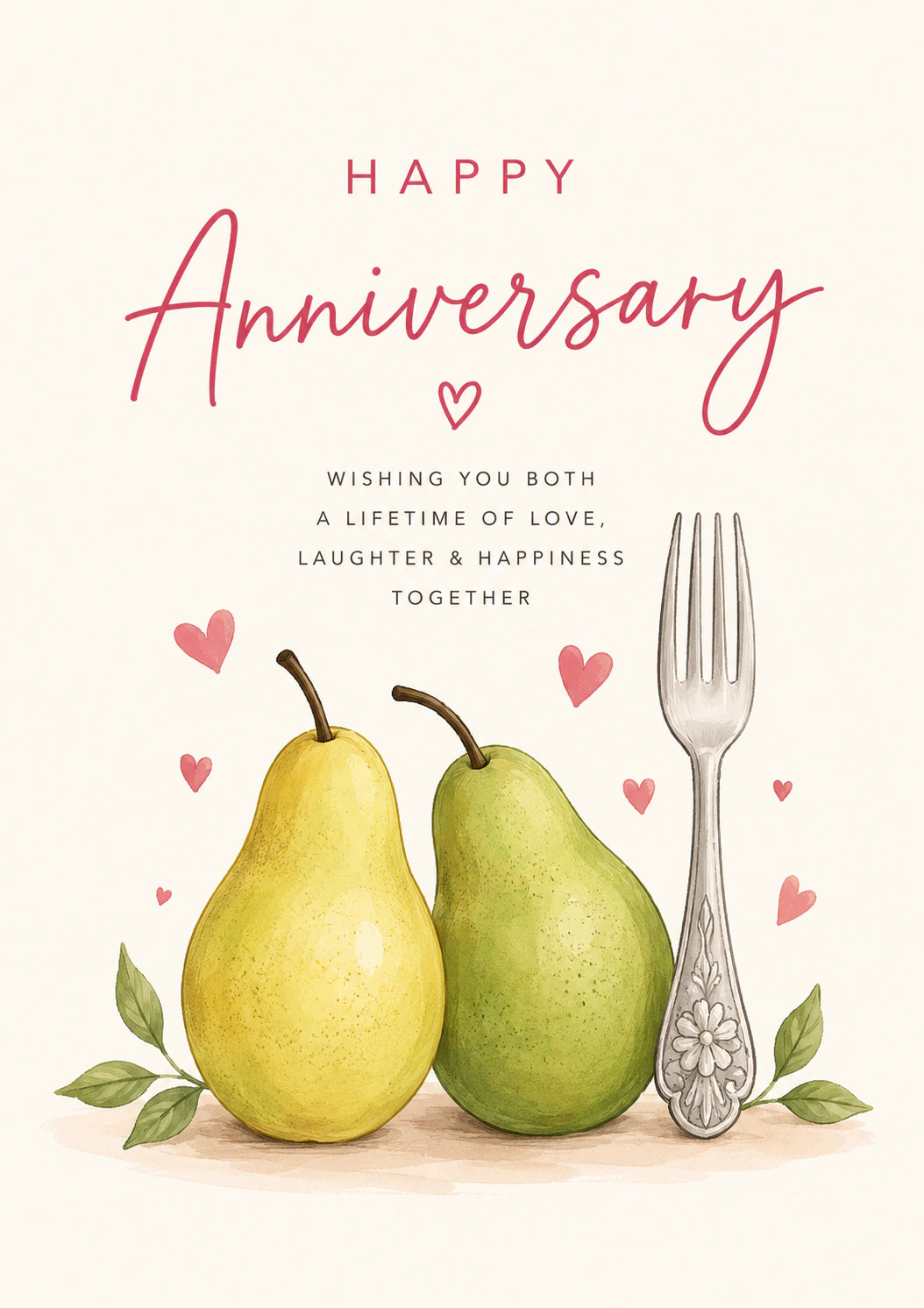 Anniversary - Personalised Card — with punch holes