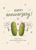 Load image into Gallery viewer, Funny Stuck With You Pickle Couple Anniversary Card
