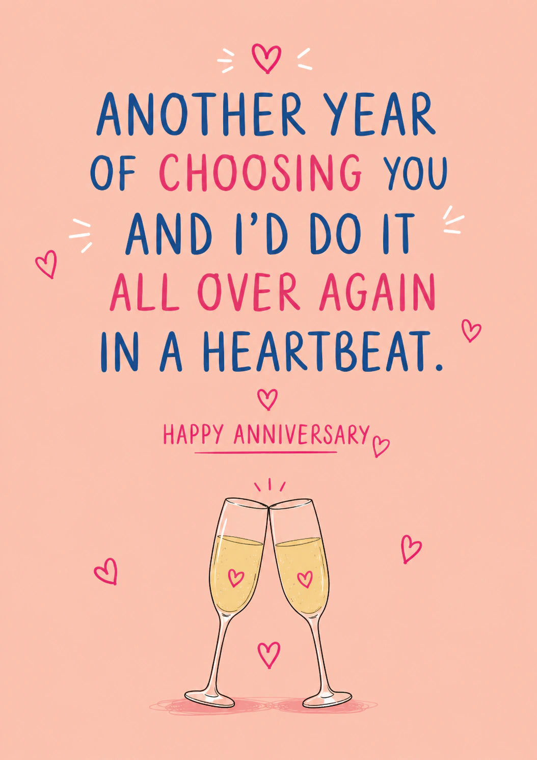 Anniversary - Personalised Card — with punch holes