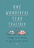 Load image into Gallery viewer, One Wonderful Year Together Cars Anniversary Card for Her
