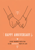 Load image into Gallery viewer, Pinky Promise Holding Hands Anniversary Card for Her
