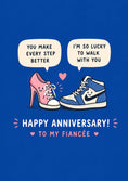 Load image into Gallery viewer, Funny Shoes Walking Together Anniversary Card for Her
