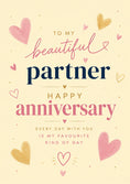 Load image into Gallery viewer, Beautiful Partner Happy Anniversary Card for Her
