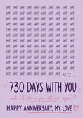 Load image into Gallery viewer, Anniversary - Personalised Card — with punch holes
