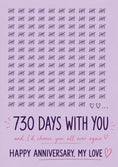 Load image into Gallery viewer, 730 Days Tally Chart Anniversary Card for Her

