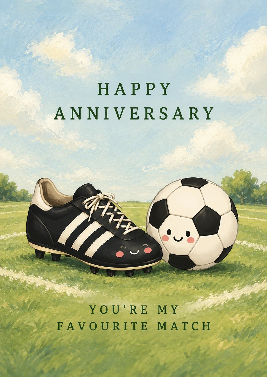 Anniversary - Personalised Card — with punch holes