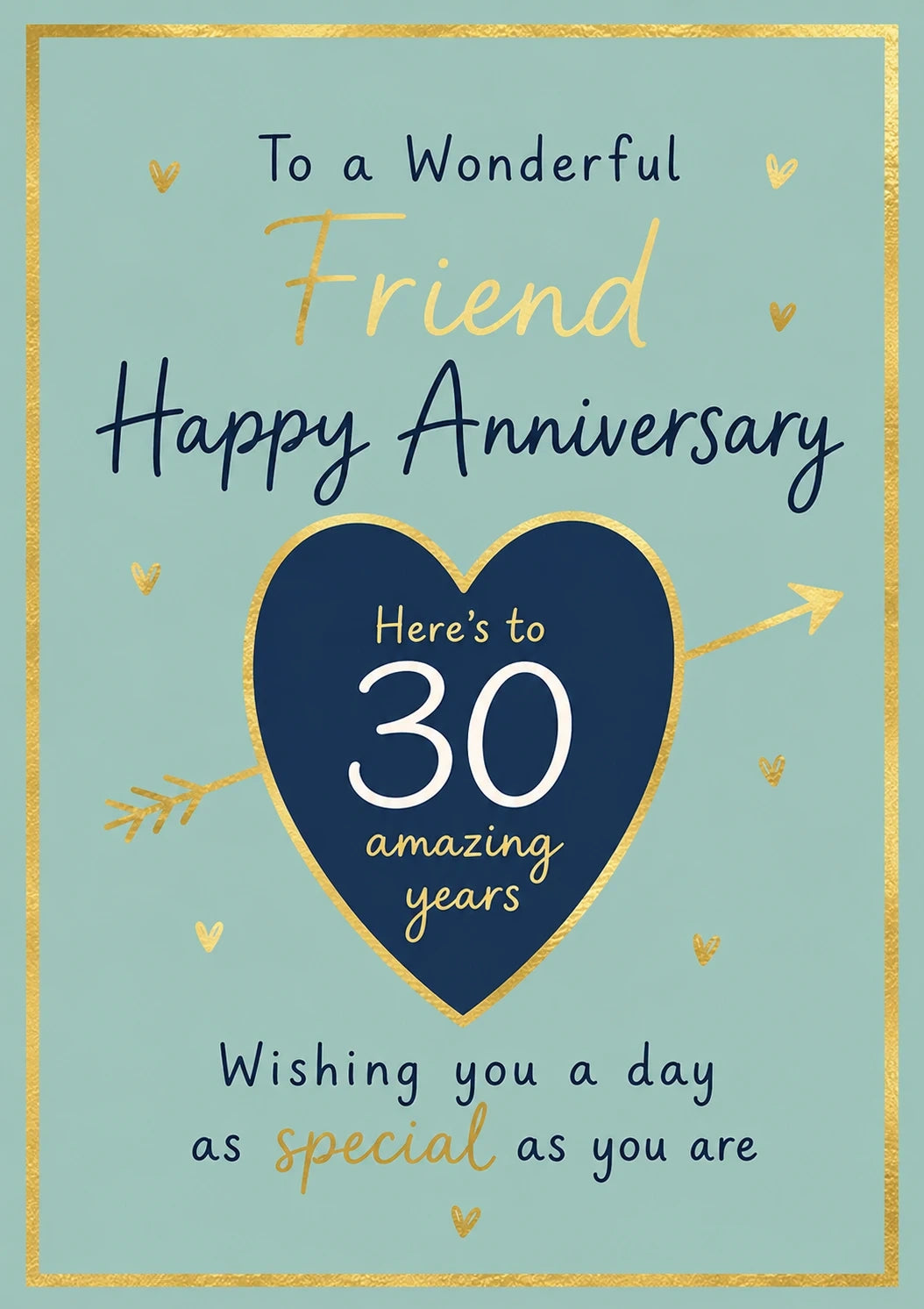 Anniversary - Personalised Card — with punch holes