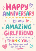 Load image into Gallery viewer, Anniversary - Personalised Card — with punch holes
