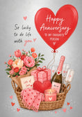 Load image into Gallery viewer, Favourite Person Gift Basket Anniversary Card
