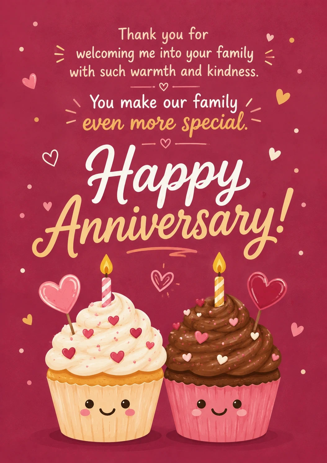 Anniversary - Personalised Card — with punch holes