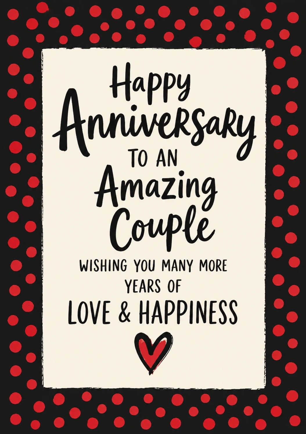 Anniversary - Personalised Card — with punch holes