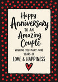 Load image into Gallery viewer, Red Polka Dot Amazing Couple Anniversary Card
