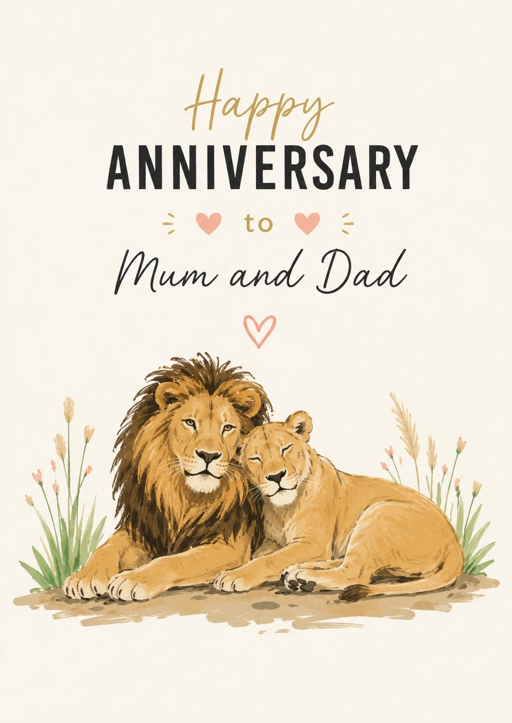 Anniversary - Personalised Card — with punch holes