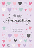 Load image into Gallery viewer, Colourful Hearts Lifetime of Love Anniversary Card for Her
