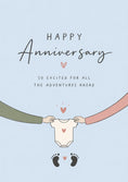 Load image into Gallery viewer, Anniversary - Personalised Card — with punch holes
