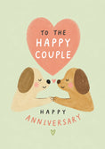 Load image into Gallery viewer, Cute Dogs Holding Paws Happy Couple Anniversary Card
