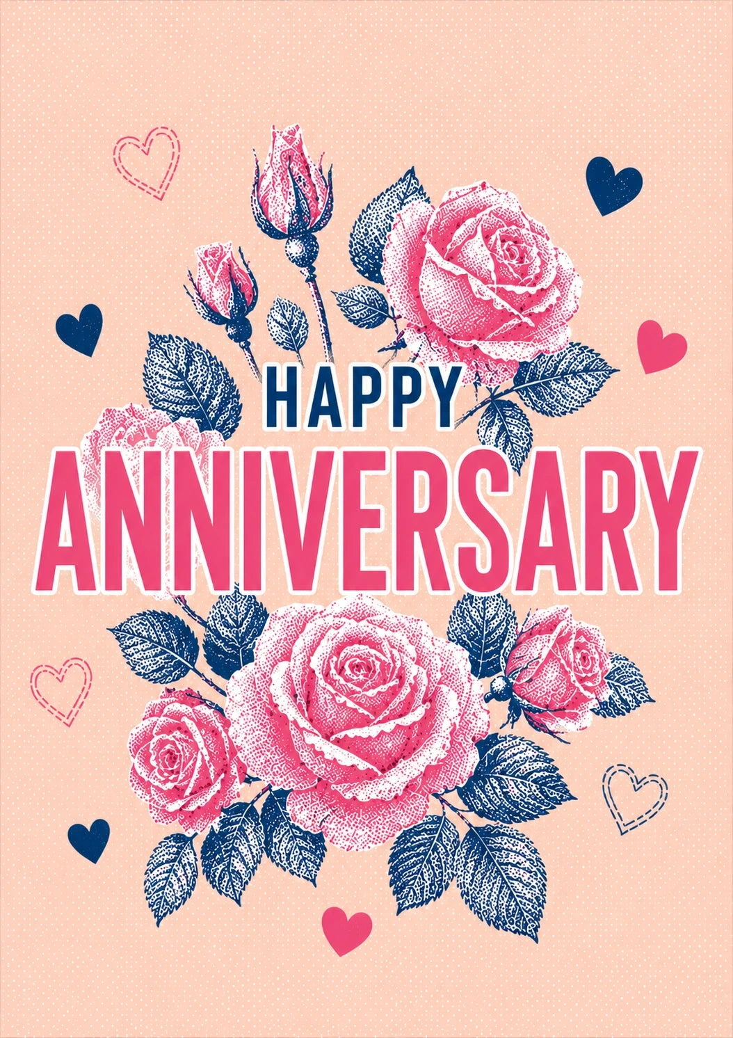 Anniversary - Personalised Card — with punch holes
