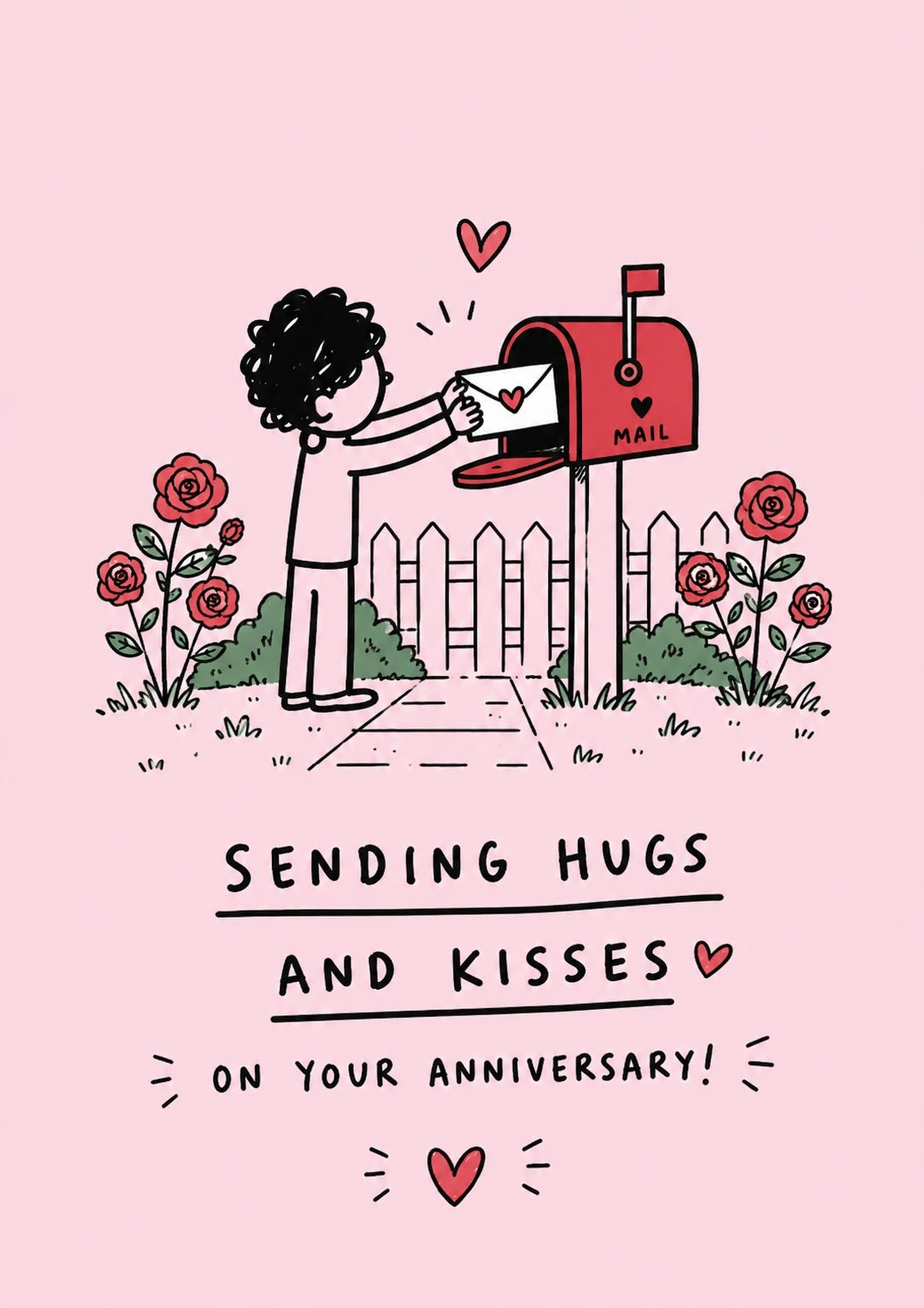Anniversary - Personalised Card — with punch holes