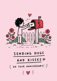 Load image into Gallery viewer, Sending Hugs and Kisses Mailbox Anniversary Card
