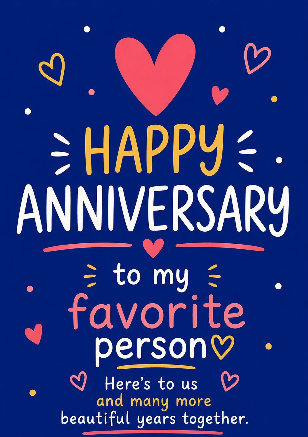 Anniversary - Personalised Card — with punch holes
