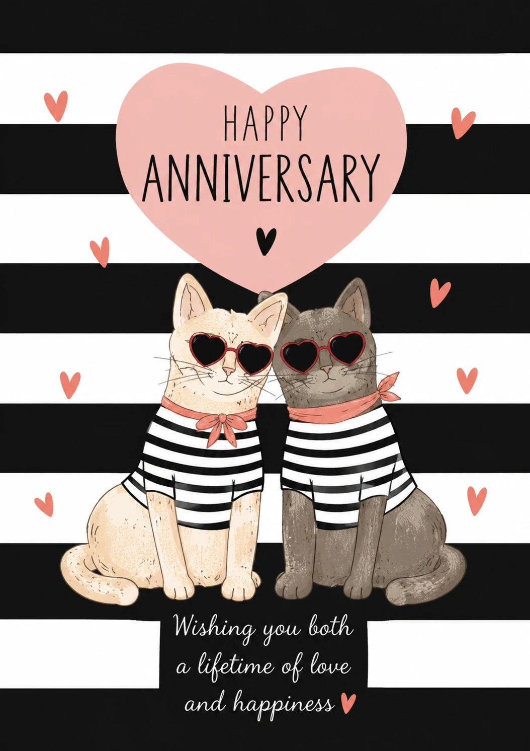 Anniversary - Personalised Card — with punch holes