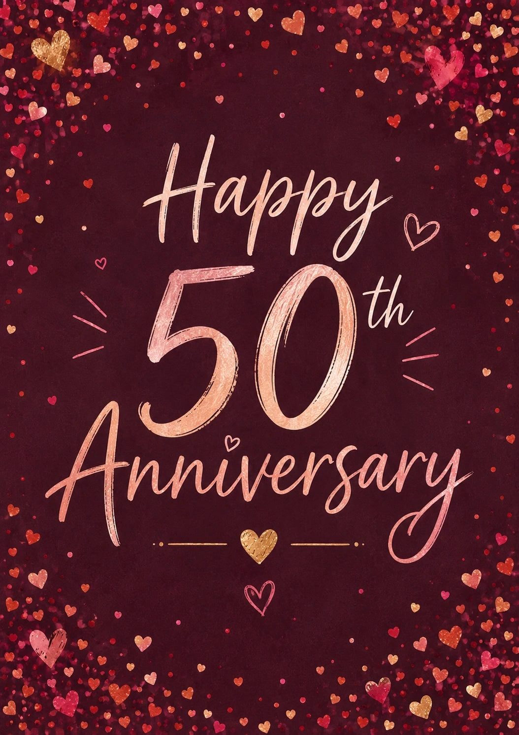 Anniversary - Personalised Card — with punch holes
