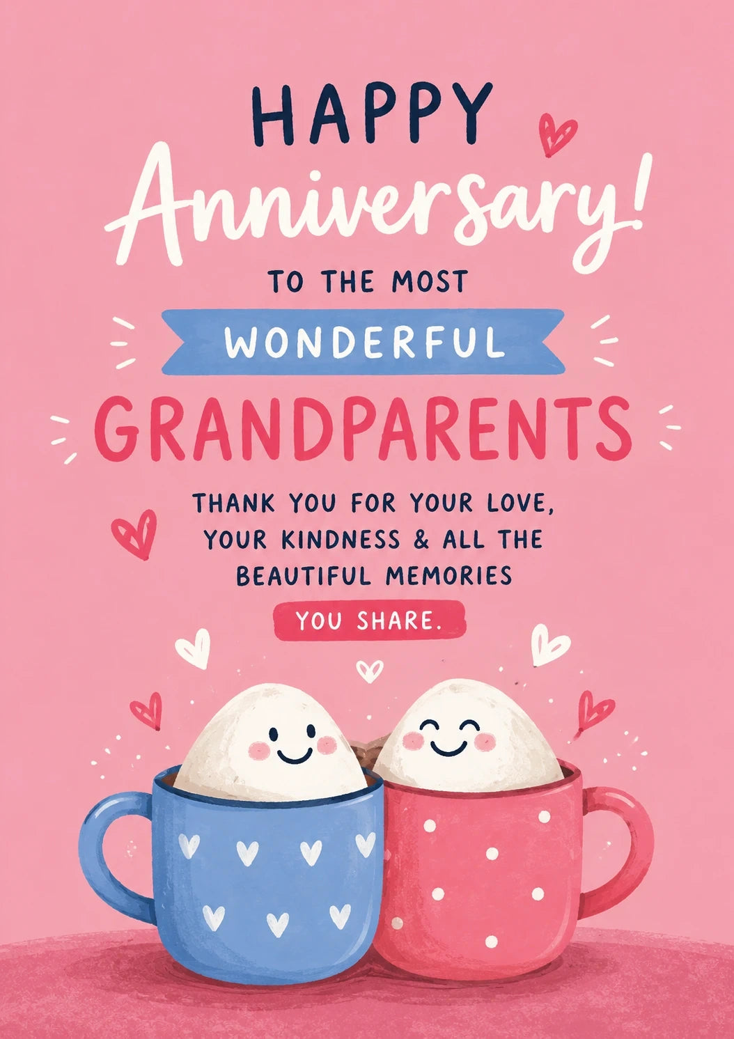 Anniversary - Personalised Card — with punch holes