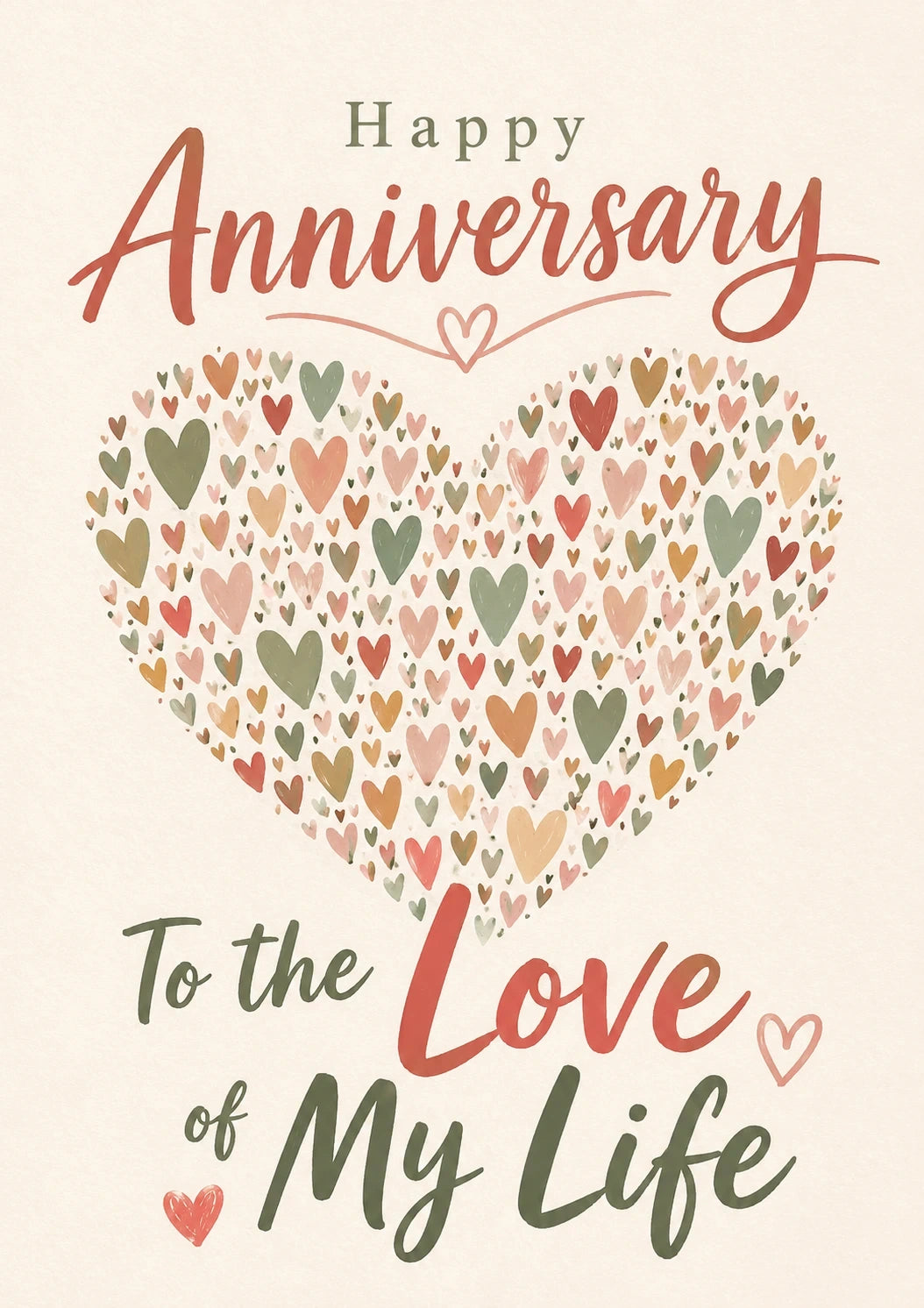 Anniversary - Personalised Card — with punch holes