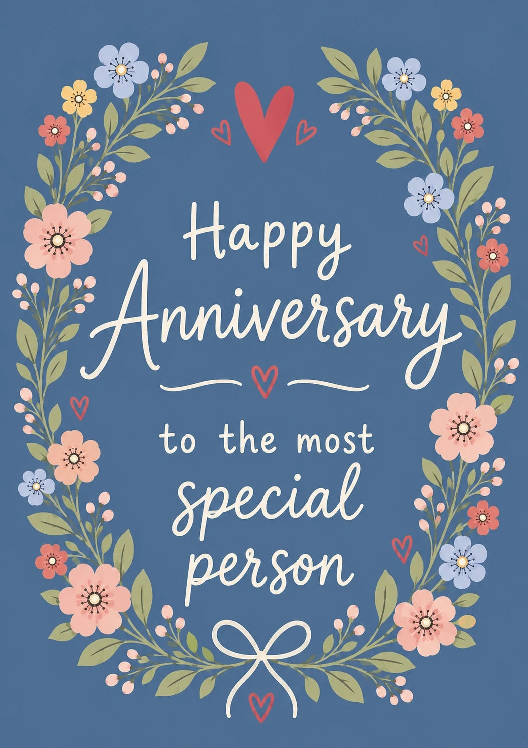 Anniversary - Personalised Card — with punch holes