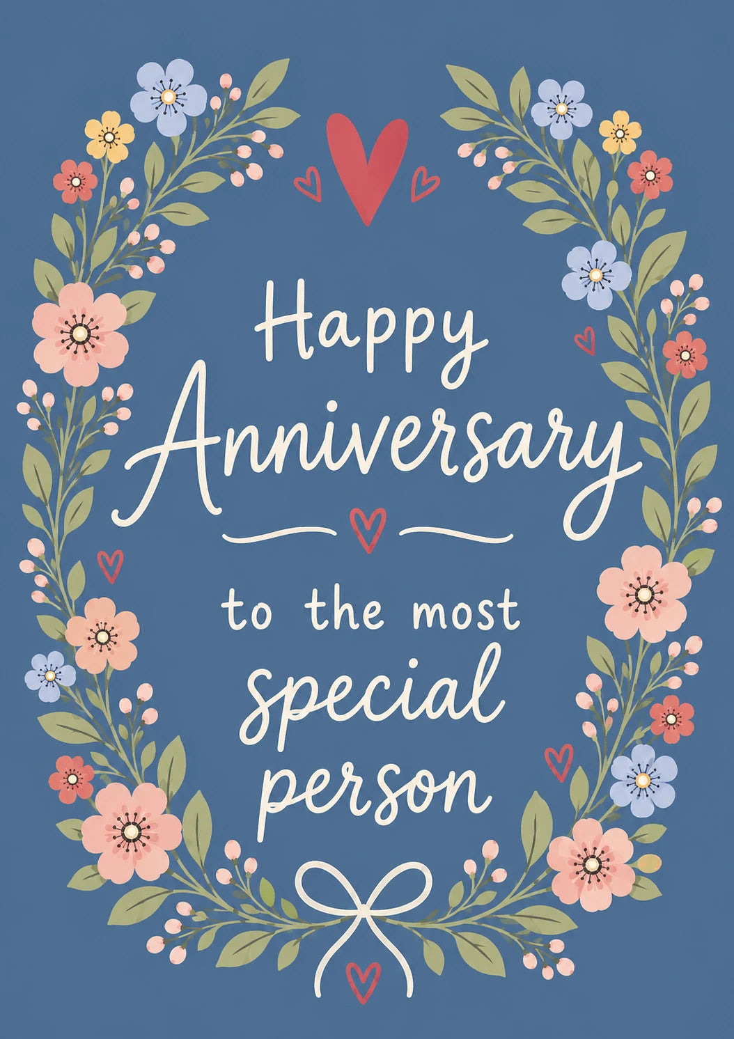 Floral Wreath Someone Special Anniversary Card for Her