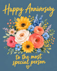 Load image into Gallery viewer, Bright Floral Bouquet Happy Anniversary Card for Her
