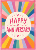 Load image into Gallery viewer, Rainbow Sunburst Happy Anniversary Card
