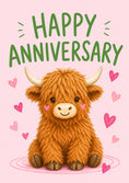 Load image into Gallery viewer, Anniversary - Personalised Card — with punch holes
