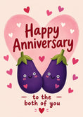 Load image into Gallery viewer, Anniversary - Personalised Card — with punch holes
