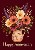 Load image into Gallery viewer, Wildflower Bouquet Vase Anniversary Card for Son in Law
