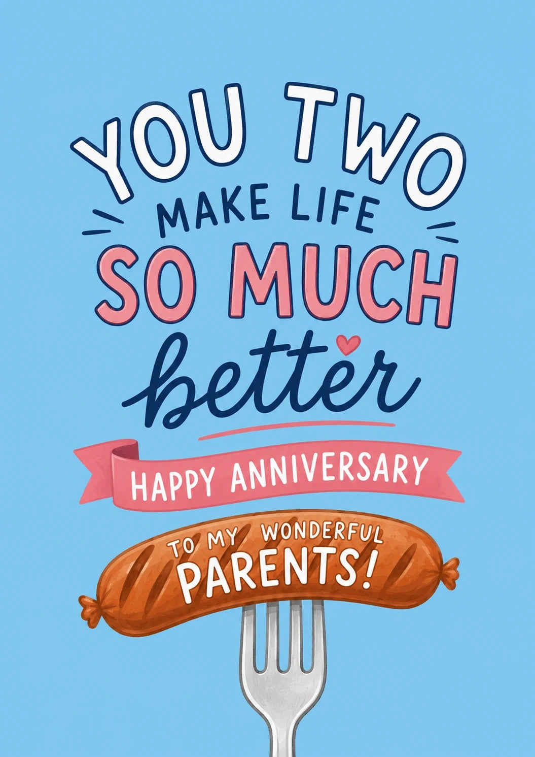 Anniversary - Personalised Card — with punch holes
