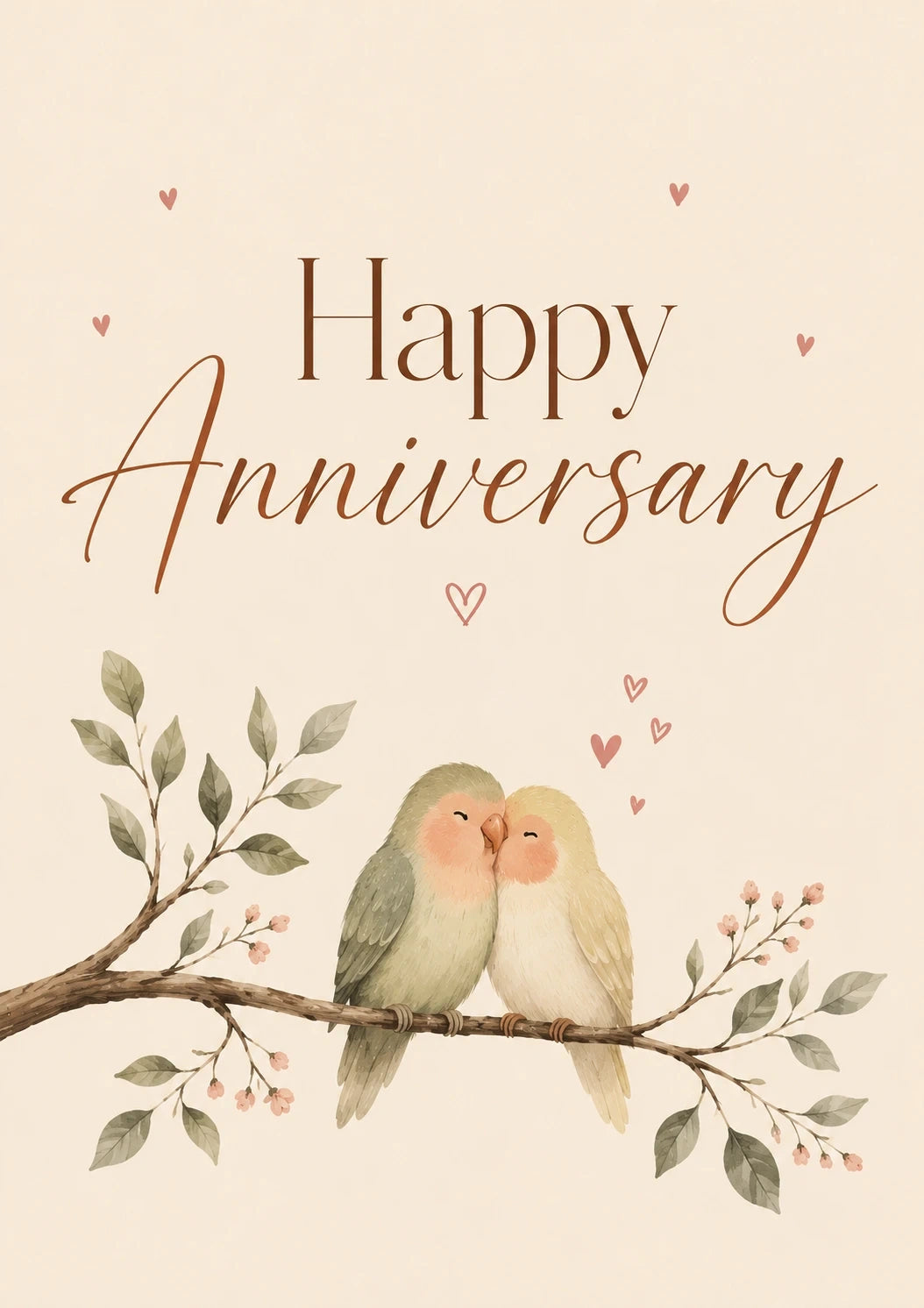 Anniversary - Personalised Card — with punch holes