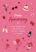 Load image into Gallery viewer, Anniversary - Personalised Card — with punch holes
