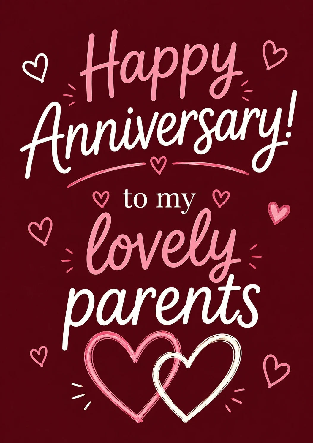 Anniversary - Personalised Card — with punch holes