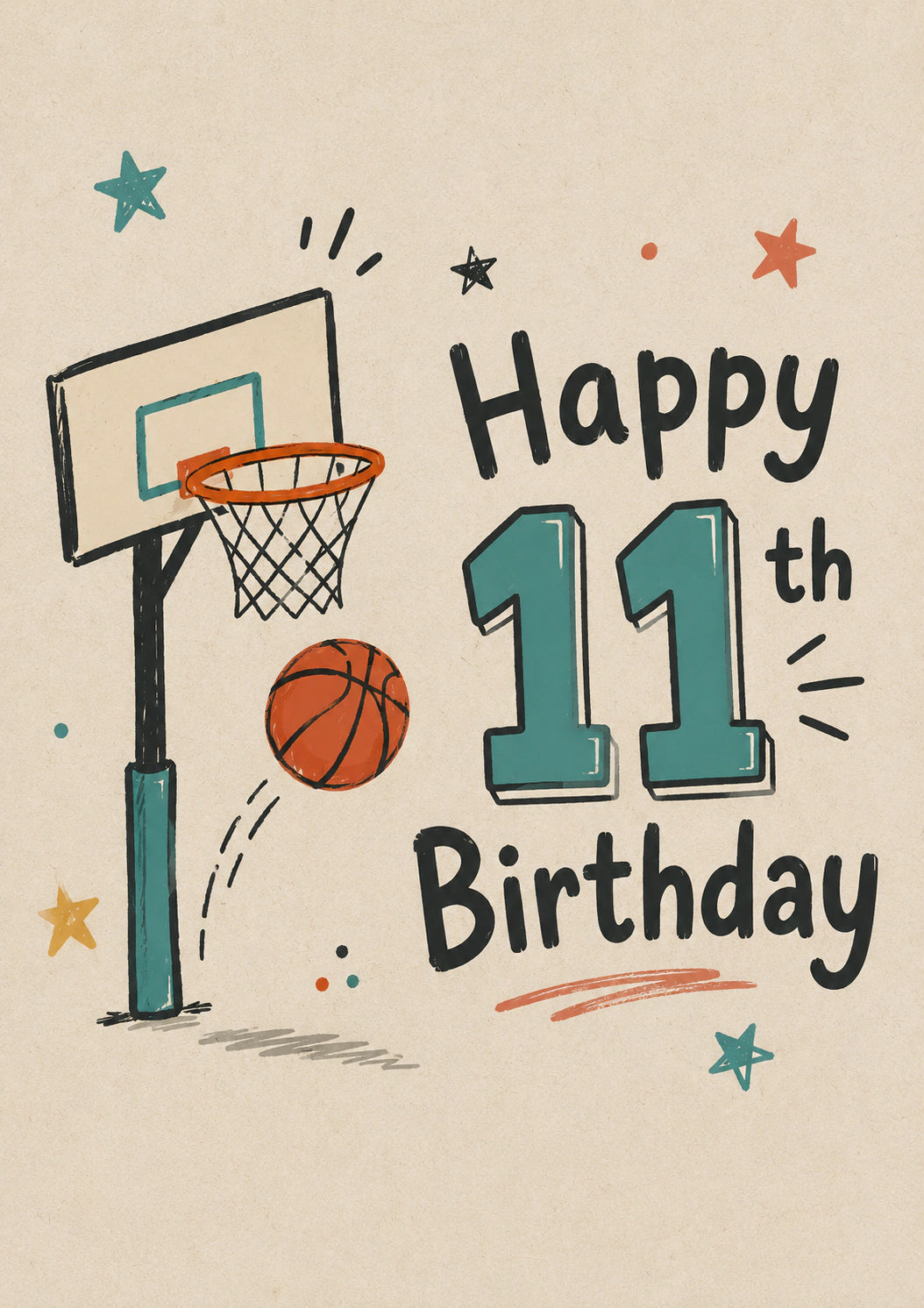 Birthdays - Personalised Card — with punch holes
