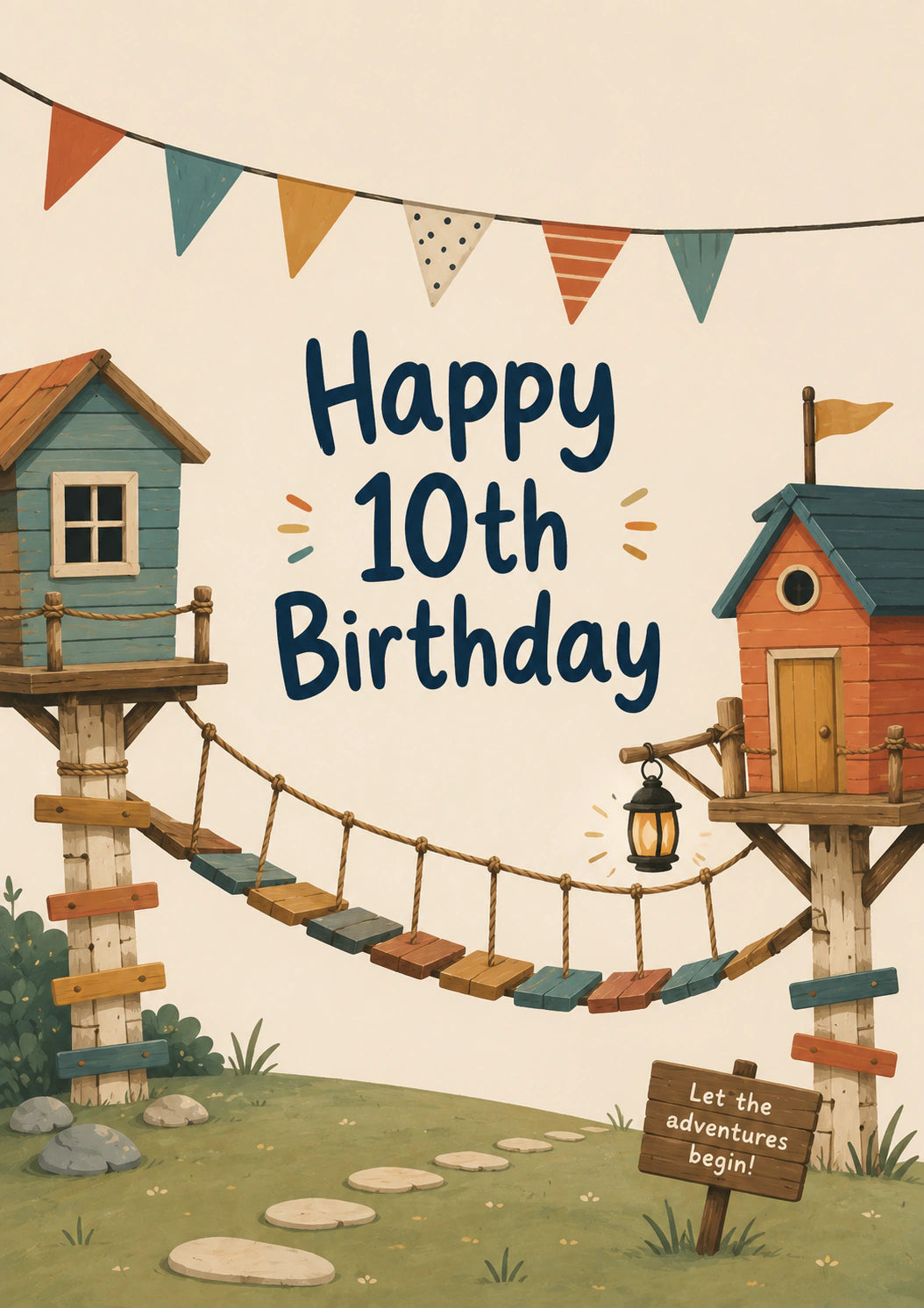 Birthdays - Personalised Card — with punch holes
