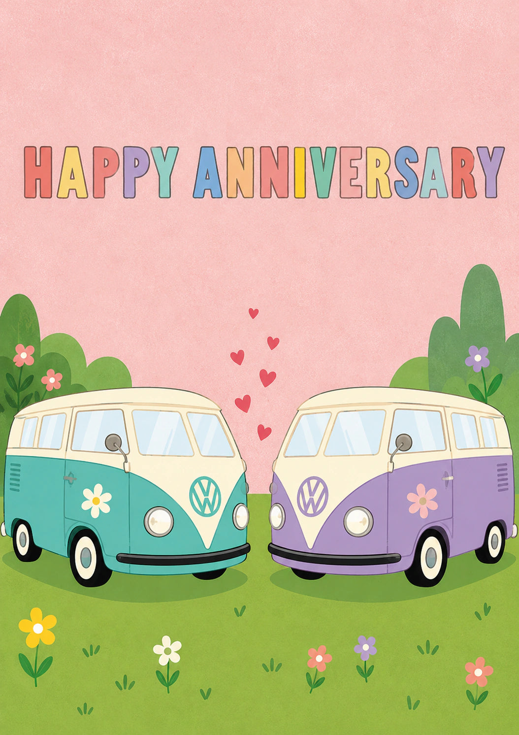 Anniversary - Personalised Card — with punch holes