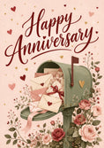 Load image into Gallery viewer, Anniversary - Personalised Card — with punch holes
