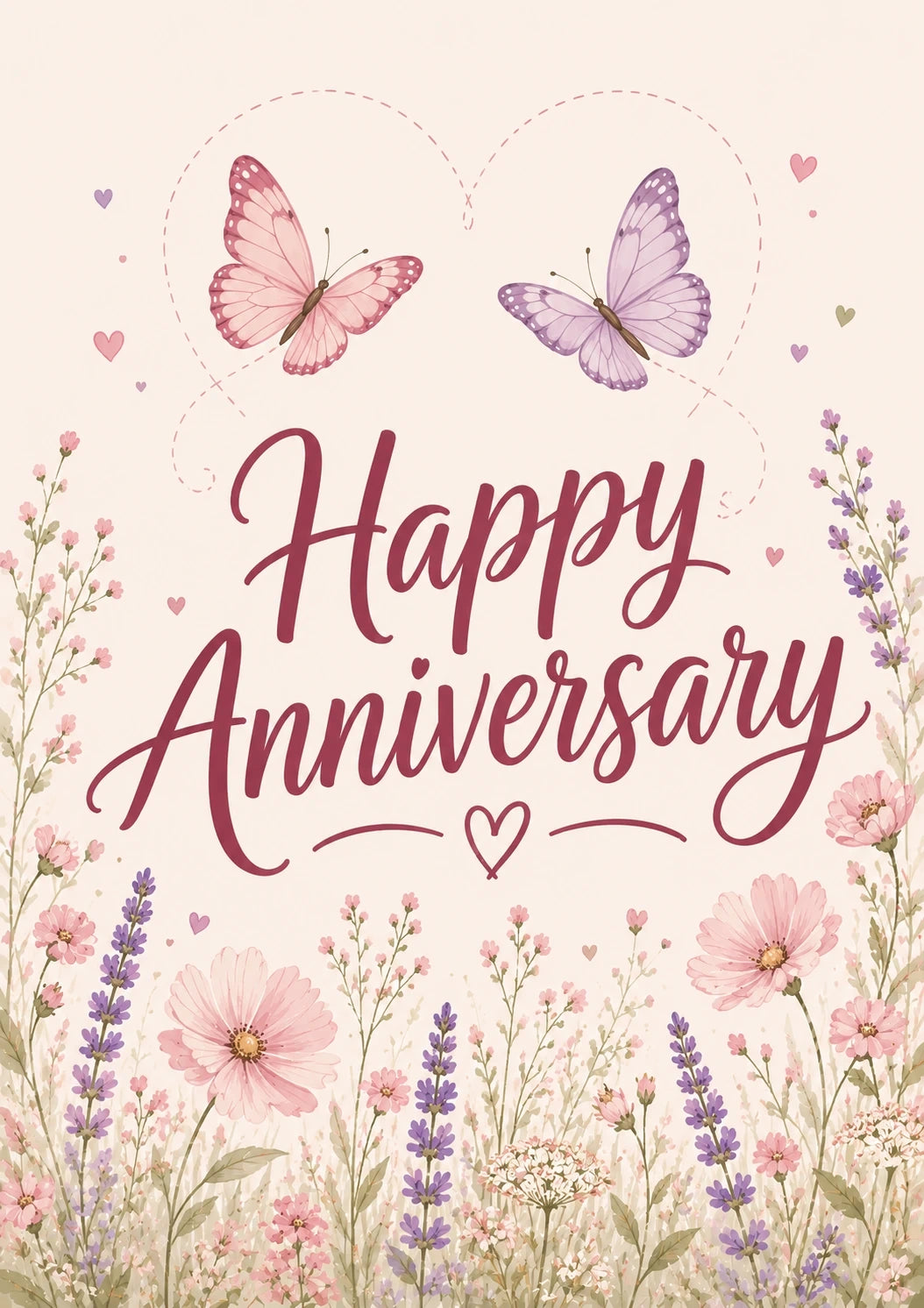 Anniversary - Personalised Card — with punch holes