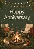 Load image into Gallery viewer, Cosy Campfire S'mores Anniversary Card

