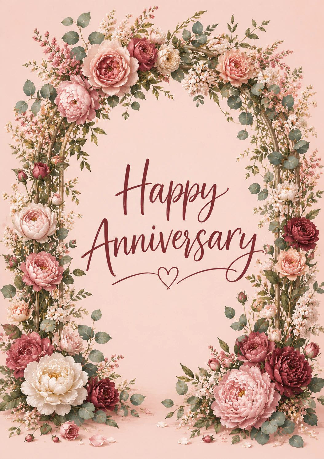 Anniversary - Personalised Card — with punch holes