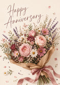 Load image into Gallery viewer, Wildflower Bouquet Happy Anniversary Card for Her
